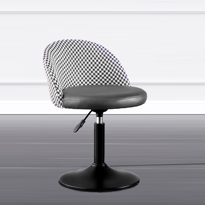 Contemporary Leather Home Stool Matte Finish Adjustable Footrest Barstool