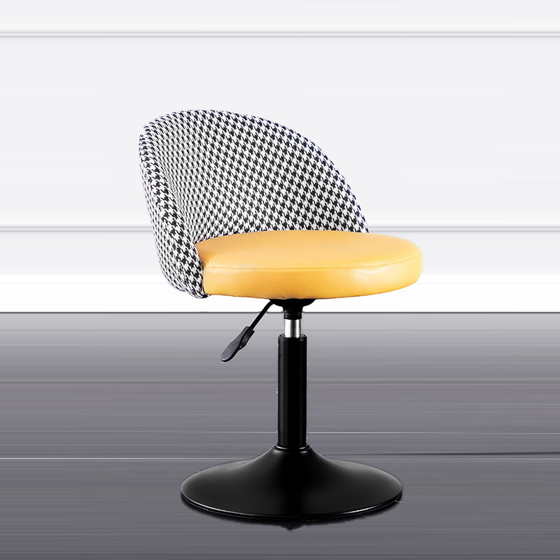 Contemporary Leather Home Stool Matte Finish Adjustable Footrest Barstool