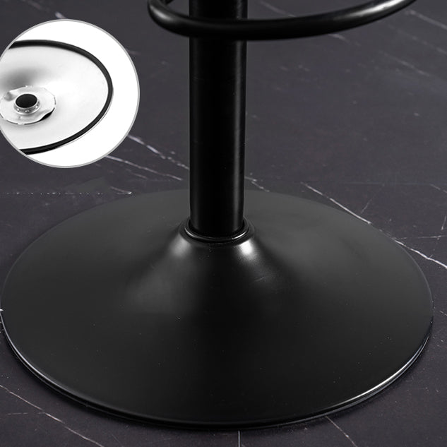 Contemporary Leather Home Stool Matte Finish Adjustable Footrest Barstool