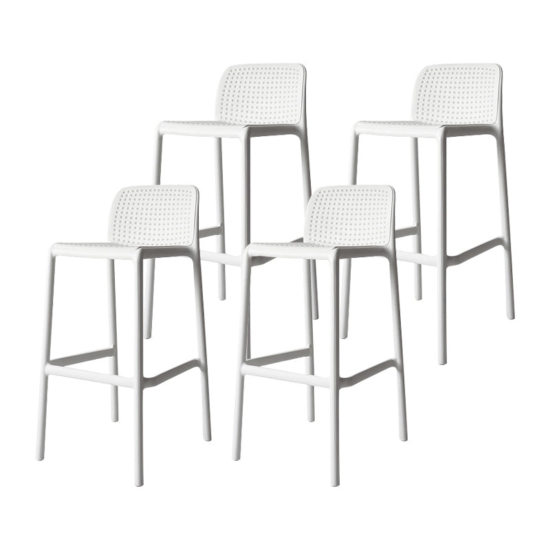 Modern Plastic Bristol Stool Footrest Matte Finish Stackable Barstool