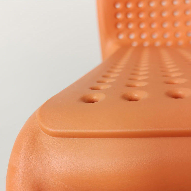 Modern Plastic Bristol Stool Footrest Matte Finish Stackable Barstool