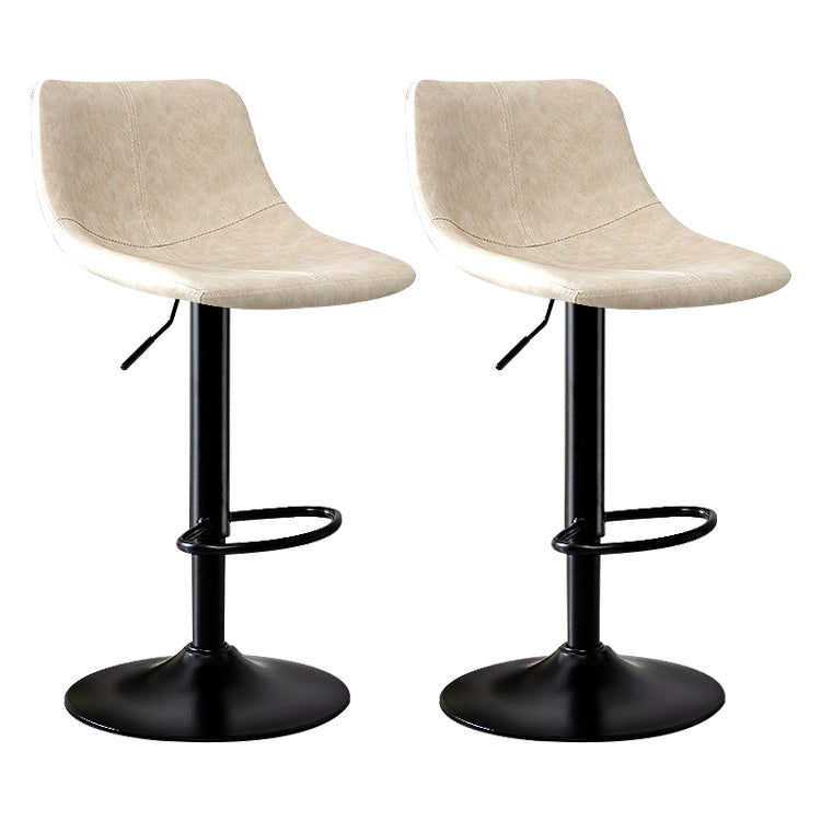 Modern Home Leather Stool Swivel Adjustable Footrest Barstool
