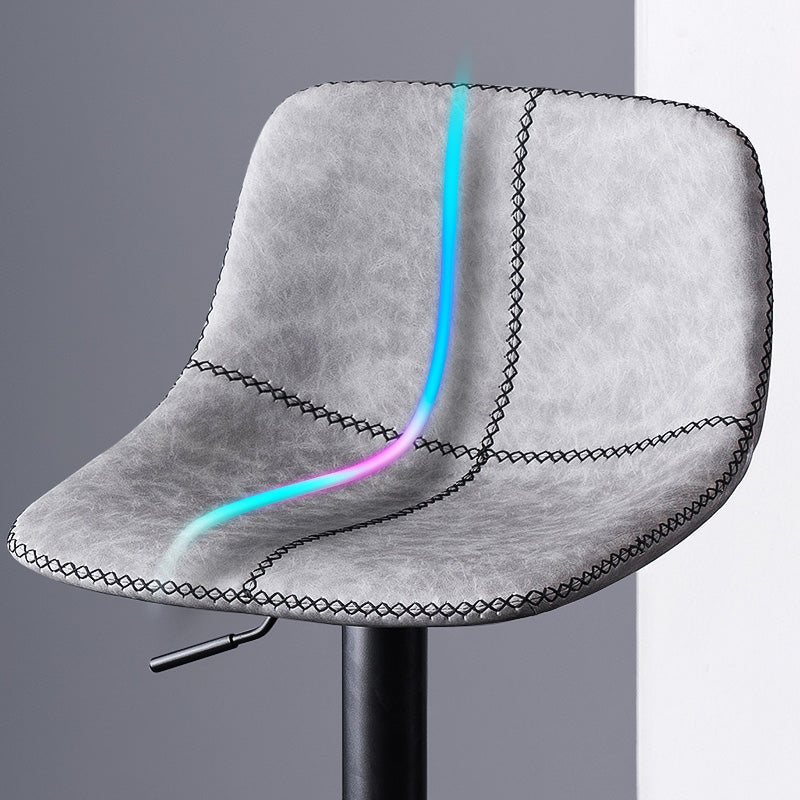 Modern Home Leather Stool Swivel Adjustable Footrest Barstool