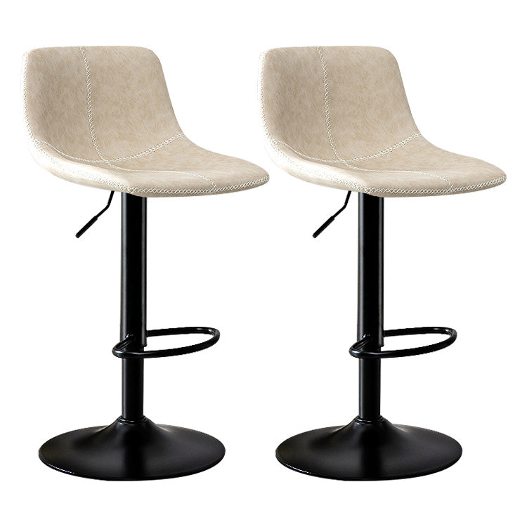 Modern Home Leather Stool Swivel Adjustable Footrest Barstool