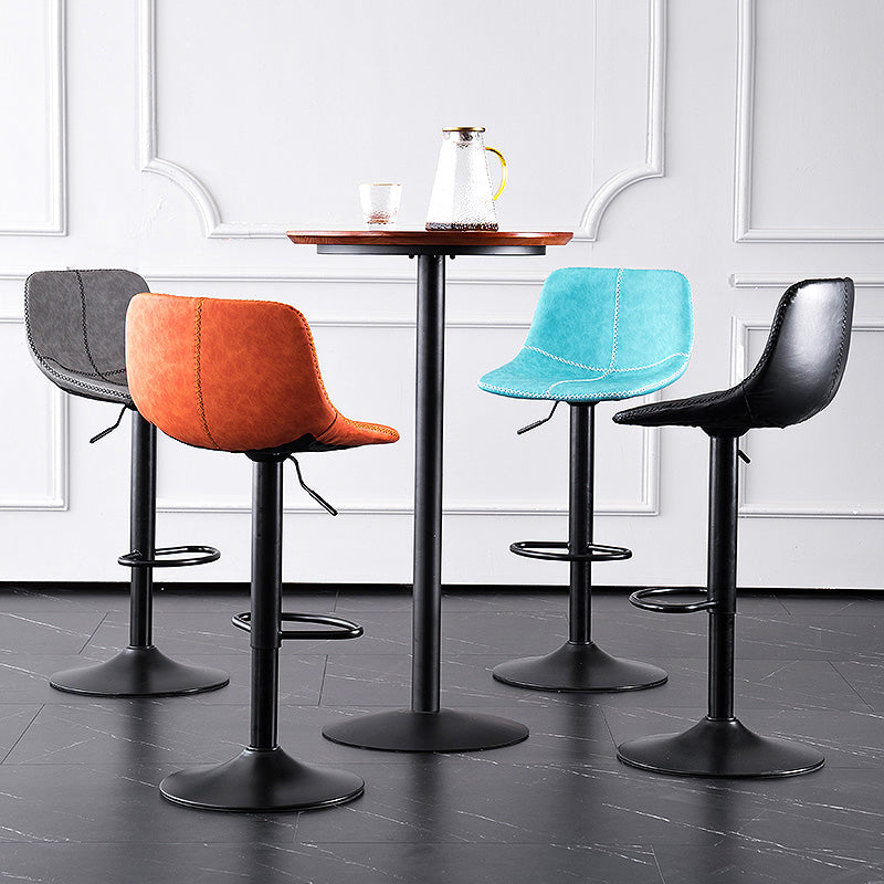 Modern Home Leather Stool Swivel Adjustable Footrest Barstool