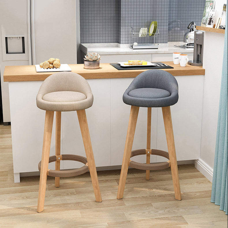 Scandinavian Home Solid Wood Bar Stool Matte Finish Footrest Stool