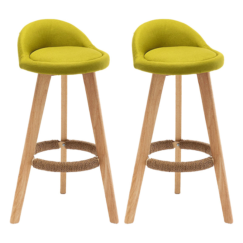 Scandinavian Home Solid Wood Bar Stool Matte Finish Footrest Stool