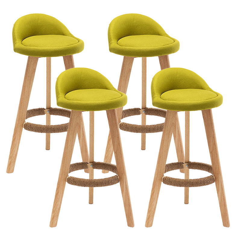Scandinavian Home Solid Wood Bar Stool Matte Finish Footrest Stool