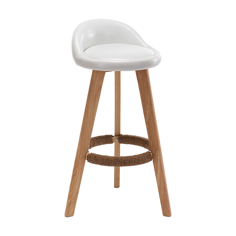 Scandinavian Home Solid Wood Bar Stool Matte Finish Footrest Stool