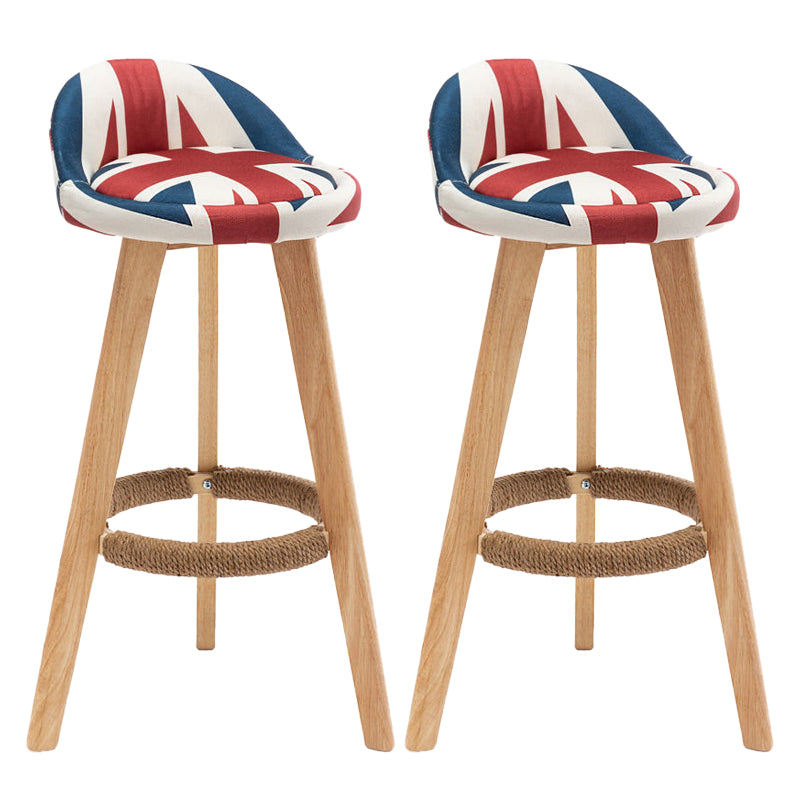 Scandinavian Home Solid Wood Bar Stool Matte Finish Footrest Stool