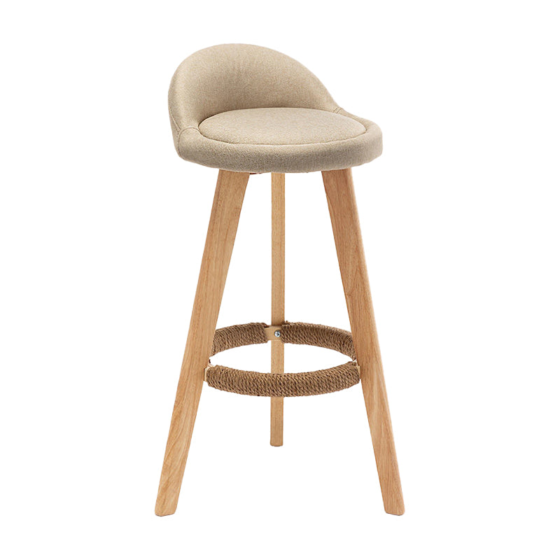 Scandinavian Home Solid Wood Bar Stool Matte Finish Footrest Stool