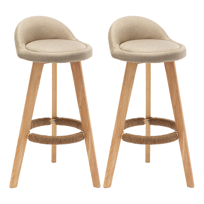Scandinavian Home Solid Wood Bar Stool Matte Finish Footrest Stool
