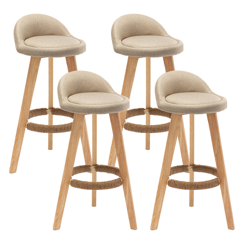 Scandinavian Home Solid Wood Bar Stool Matte Finish Footrest Stool