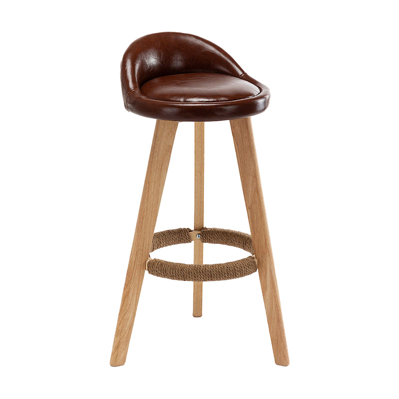 Scandinavian Home Solid Wood Bar Stool Matte Finish Footrest Stool