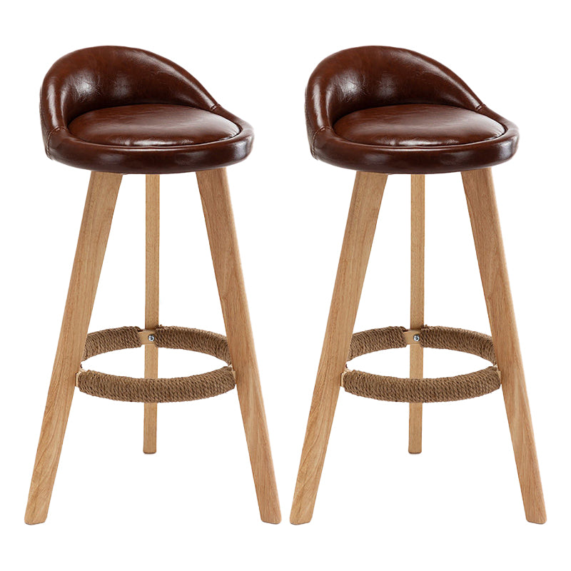 Scandinavian Home Solid Wood Bar Stool Matte Finish Footrest Stool