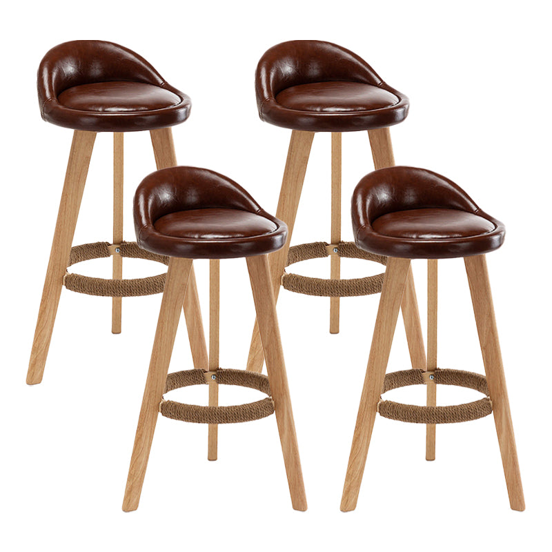 Scandinavian Home Solid Wood Bar Stool Matte Finish Footrest Stool