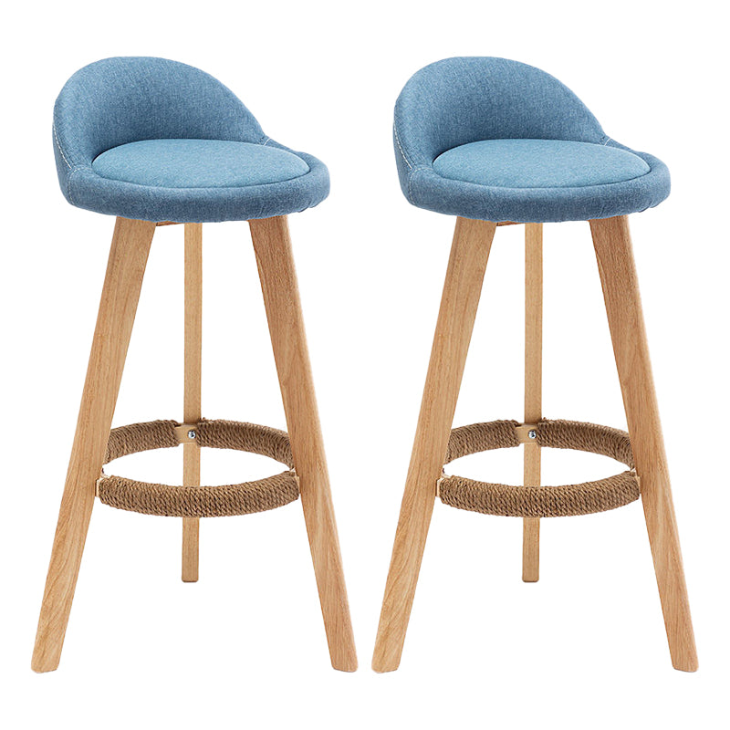 Scandinavian Home Solid Wood Bar Stool Matte Finish Footrest Stool