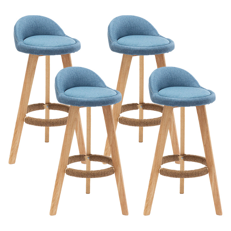 Scandinavian Home Solid Wood Bar Stool Matte Finish Footrest Stool
