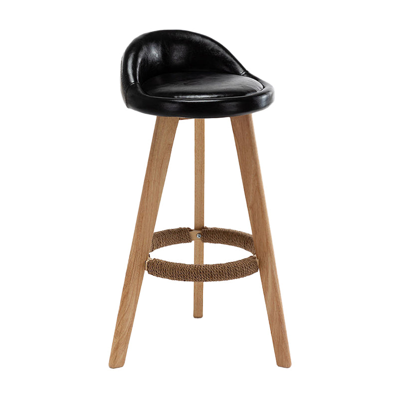 Scandinavian Home Solid Wood Bar Stool Matte Finish Footrest Stool