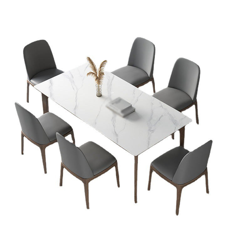 Modern Sintered Stone Dining Set 1/2/4/5/7 Pieces Dining Table with Chairs
