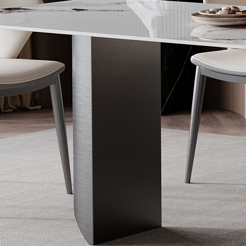 Modern Sintered Stone Top Dining Set Rectangle 1/2/4/5/7 Pieces Dining Table with Chairs