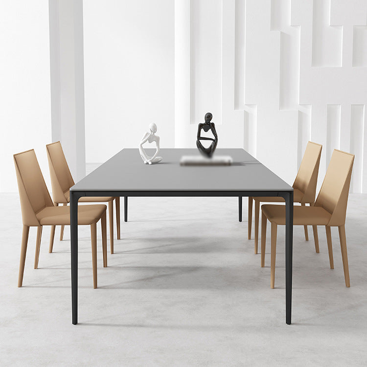 Modern Sintered Stone Top Dining Set Rectangle 1/2/3/5 Pieces Dining Table with Chairs