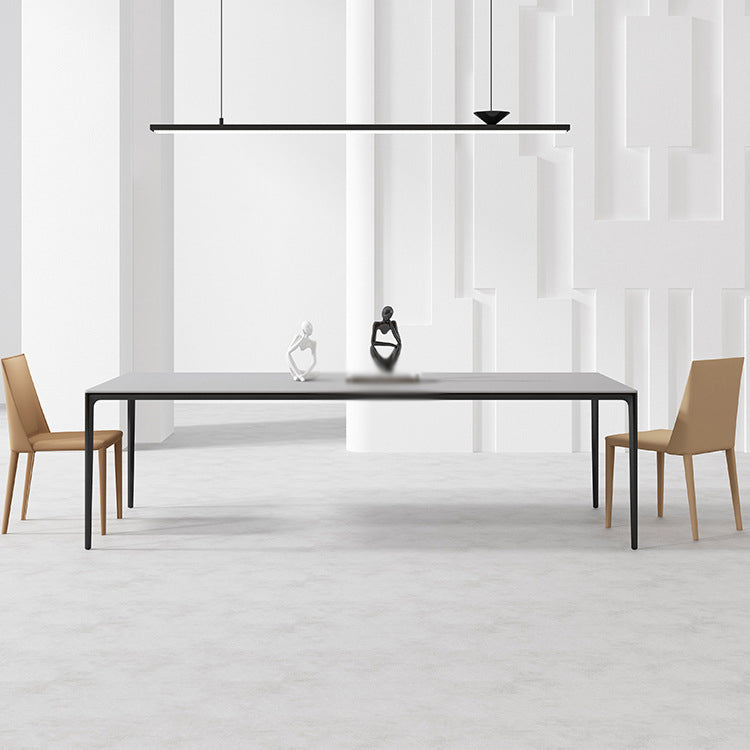 Modern Sintered Stone Top Dining Set Rectangle 1/2/3/5 Pieces Dining Table with Chairs