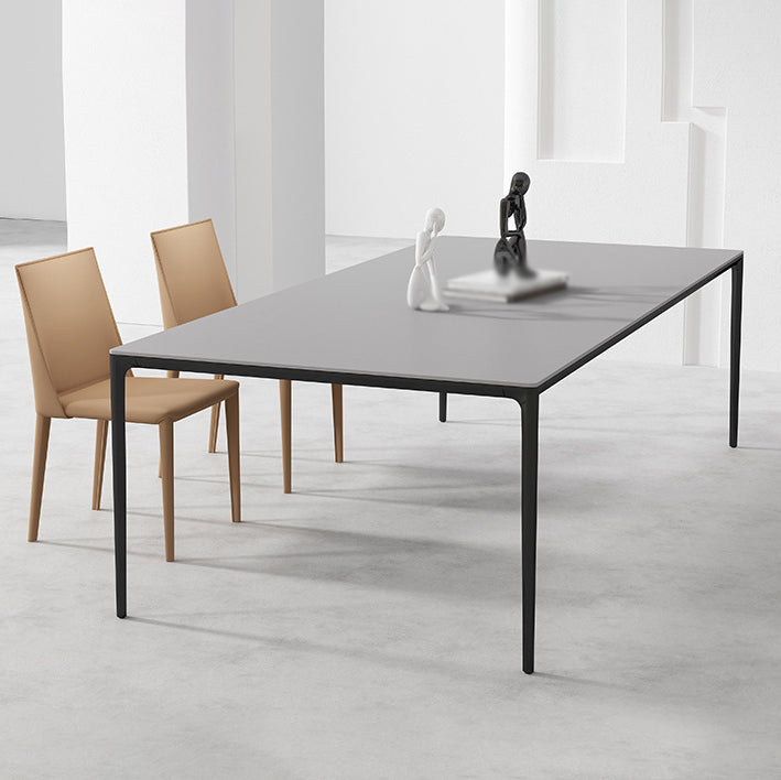 Modern Sintered Stone Top Dining Set Rectangle 1/2/3/5 Pieces Dining Table with Chairs