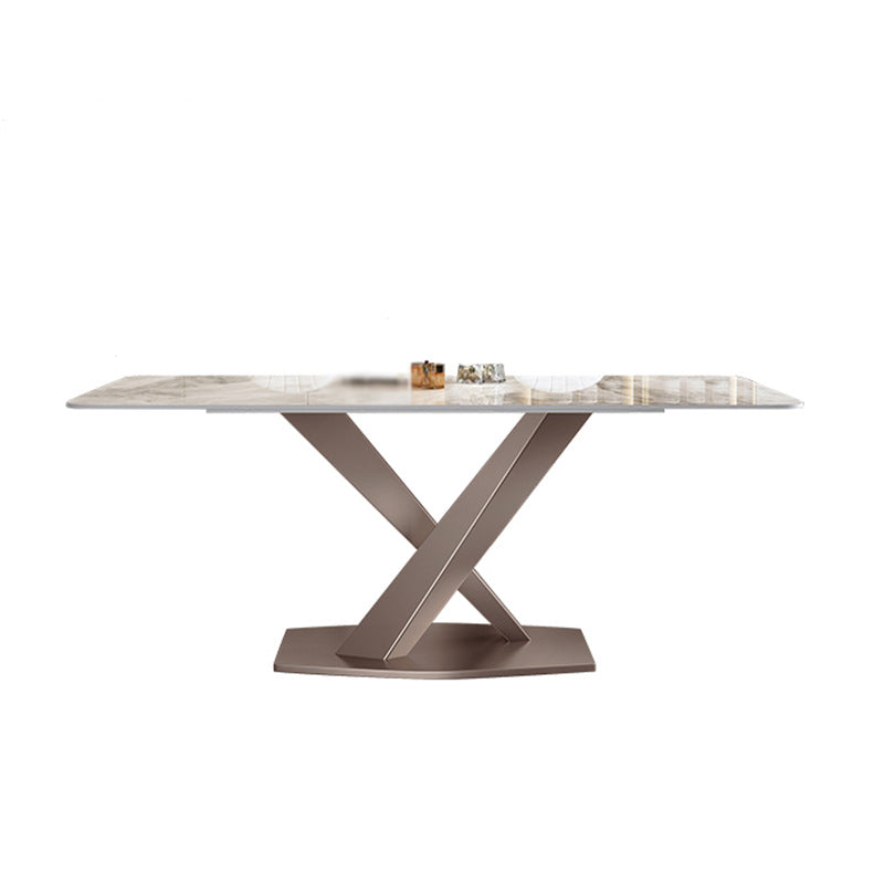 Nordic Sintered Stone Top Dining Set Rectangle 1/2/4/5/7 Pieces Dining Table with Chairs