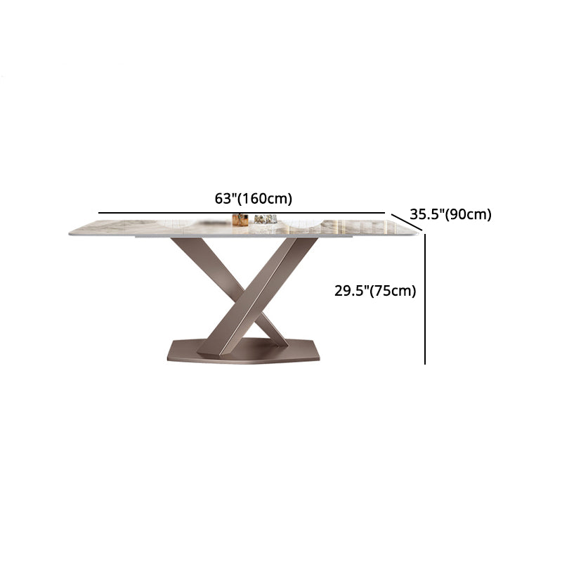 Nordic Sintered Stone Top Dining Set Rectangle 1/2/4/5/7 Pieces Dining Table with Chairs