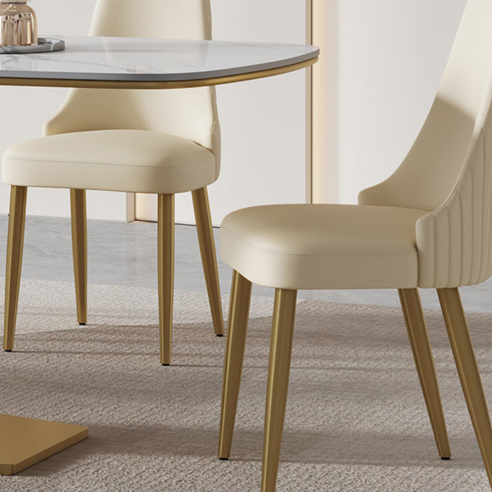 Luxury Sintered Stone Top Dining Set 1/4/5/7 Pieces Rectangle Kitchen Table with Chairs