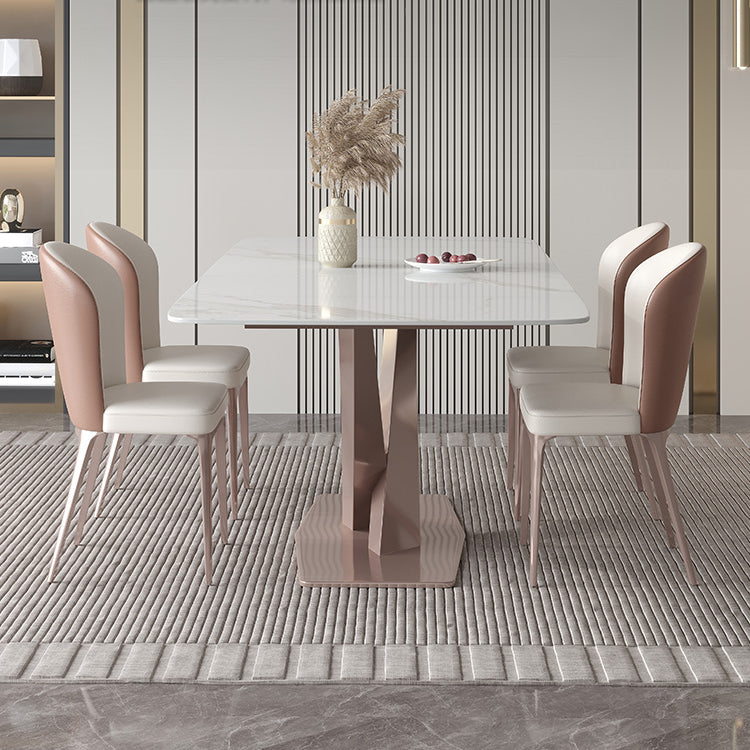 Glam Style Sintered Stone Dining Set 1/4/5/7 Pieces Dining Set for Dining Areas
