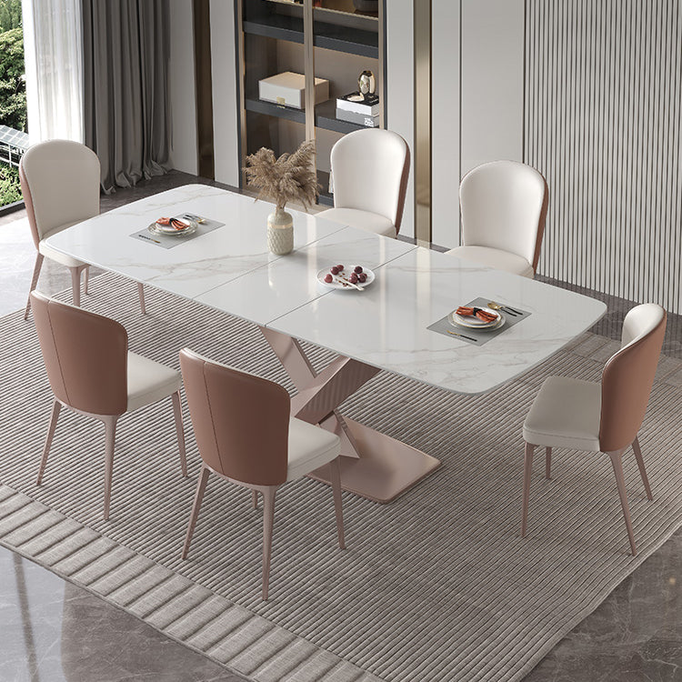 Glam Style Sintered Stone Dining Set 1/4/5/7 Pieces Dining Set for Dining Areas