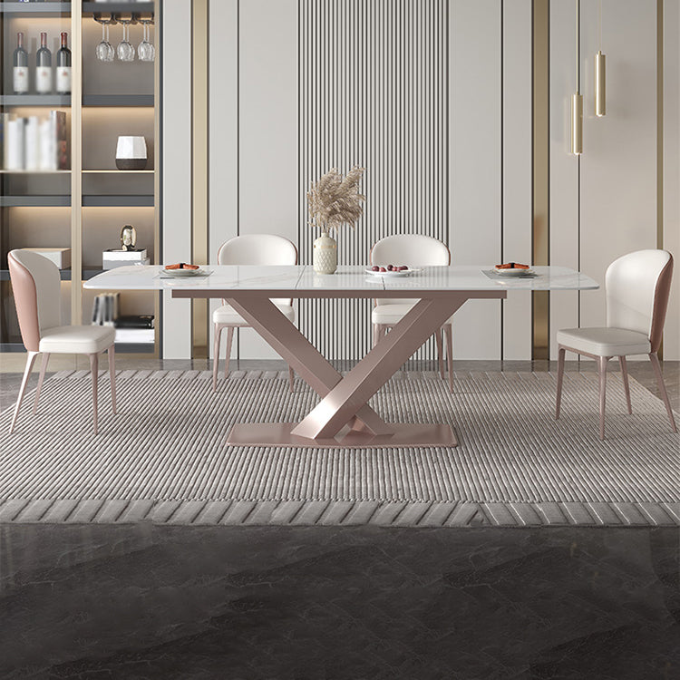 Glam Style Sintered Stone Dining Set 1/4/5/7 Pieces Dining Set for Dining Areas