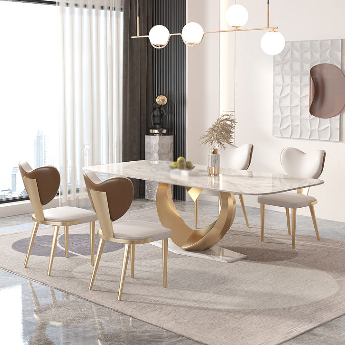 Glam Style Sintered Stone Dining Set 1/4/5/7/9 Pieces Dining Set for Dining Areas