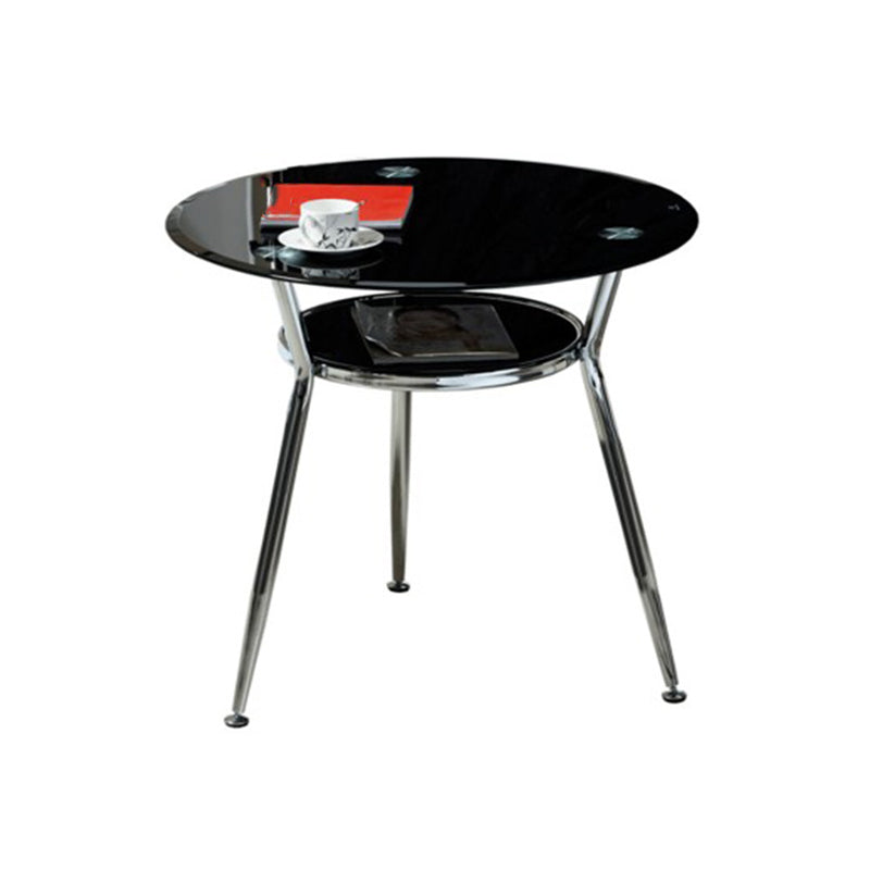 Mesa de comedor con tapa de cristal Mesa de comedor redonda moderna con 3 patas