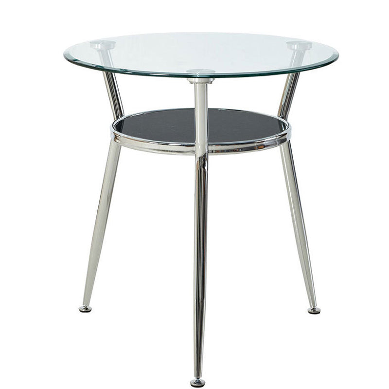Mesa de comedor con tapa de cristal Mesa de comedor redonda moderna con 3 patas