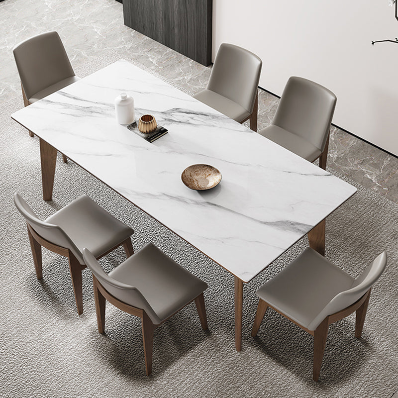 Rectangle Sintered Stone Table for Restaurant  Medieval Modern Table with 4 Legs
