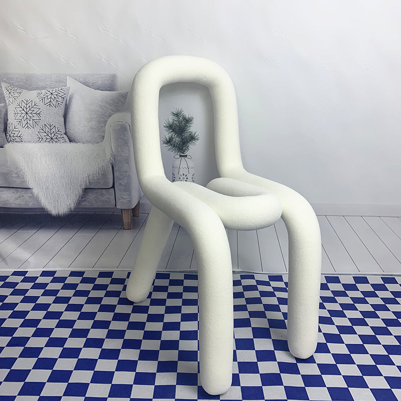 Modern Style Upholstered Side Chair Open Back Dining Side Chair