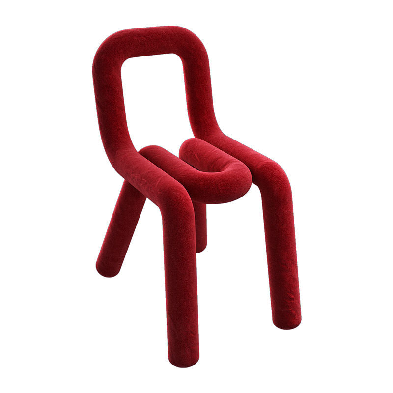 Modern Style Upholstered Side Chair Open Back Dining Side Chair