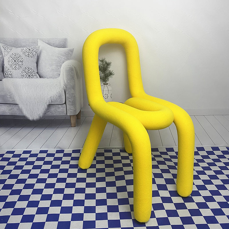 Modern Style Upholstered Side Chair Open Back Dining Side Chair