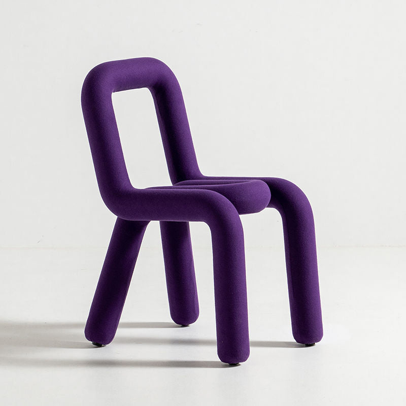 Modern Style Upholstered Side Chair Open Back Dining Side Chair