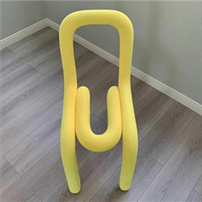 Modern Style Upholstered Side Chair Open Back Dining Side Chair