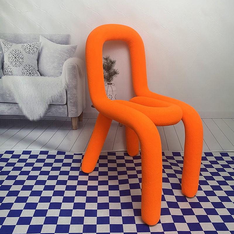 Modern Style Upholstered Side Chair Open Back Dining Side Chair