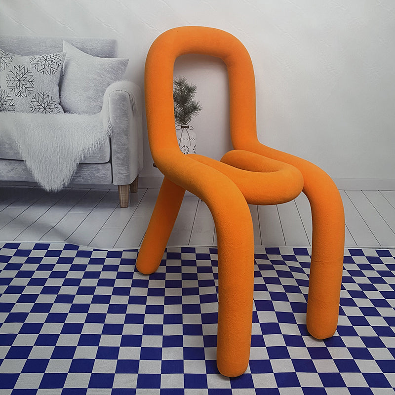 Modern Style Upholstered Side Chair Open Back Dining Side Chair