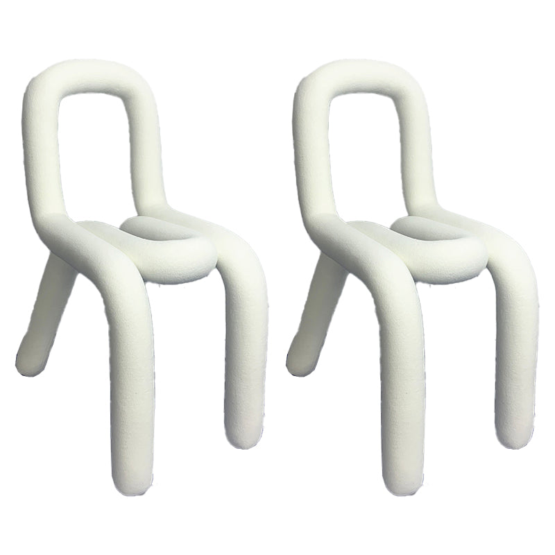 Modern Style Upholstered Side Chair Open Back Dining Side Chair