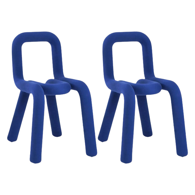 Modern Style Upholstered Side Chair Open Back Dining Side Chair