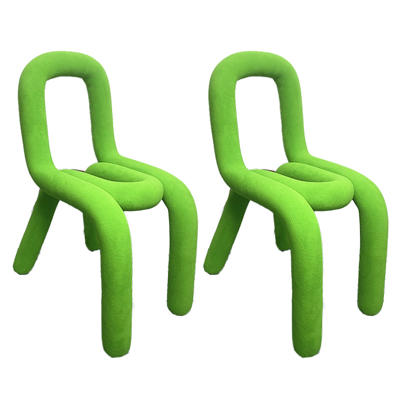 Modern Style Upholstered Side Chair Open Back Dining Side Chair