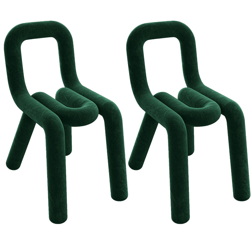 Modern Style Upholstered Side Chair Open Back Dining Side Chair