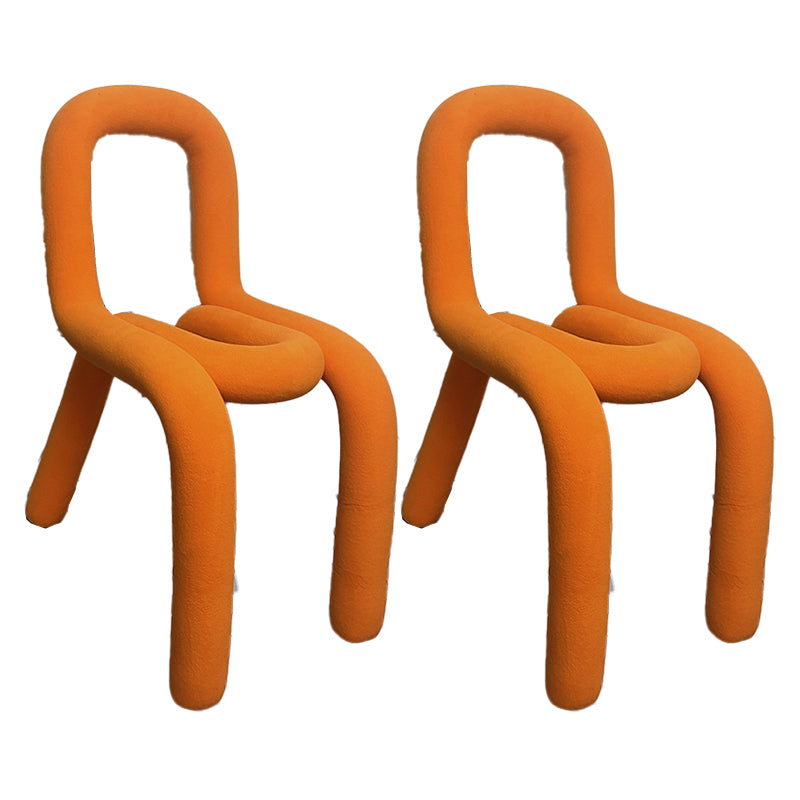 Modern Style Upholstered Side Chair Open Back Dining Side Chair